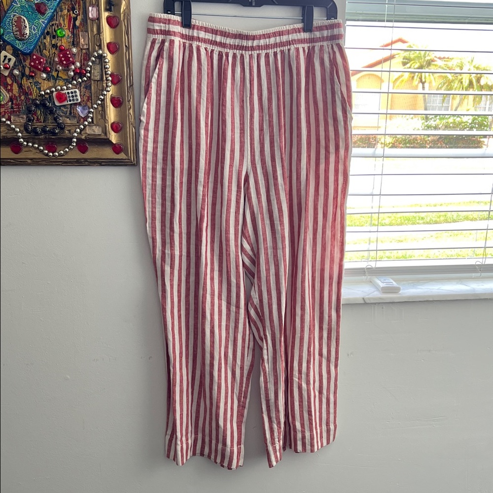 Red and White Striped Pants